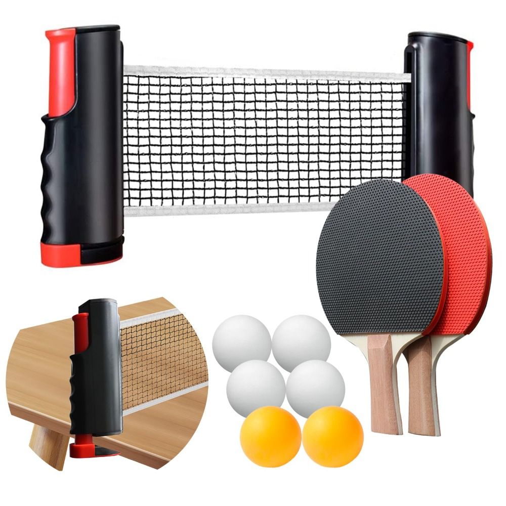 Table Tennis Net Set - Ensemble de filet de ping-pong rétractable